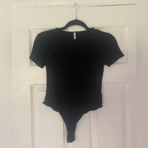 Lulu’s Black Ribbed Body Suit